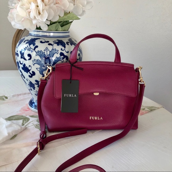 Furla Handbags - Furla Niki top handle crossbody in Amarenta